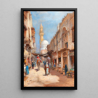 Frans Wilhelm Odelmark - Bazaar in Cairo.webp