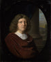 Retrato de un caballero con abrigo rojo - Frans van Mieris el Viejo — vista de la obra