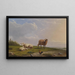 Sheep in the landscape - Frans van Severdonck — framed artwork on a wall