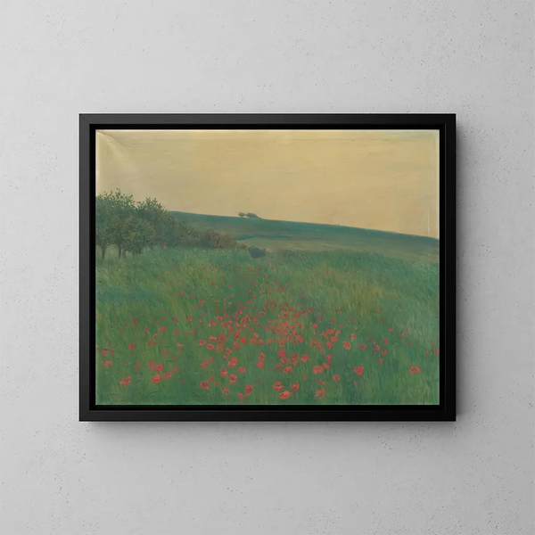 amapolas rojas - František Kaván — cuadro enmarcado en la pared