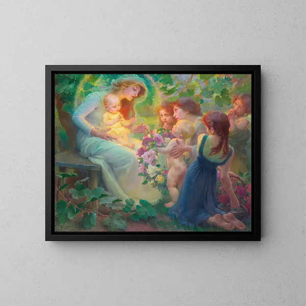 Rosas místicas - František Dvořák — cuadro enmarcado en la pared
