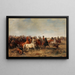 Un rebaño de caballos - Franz Adam — cuadro enmarcado en la pared