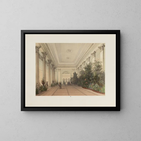 El jardín de invierno en la Hofburg imperial y real de Viena - Franz Antoine — cuadro enmarcado en la pared