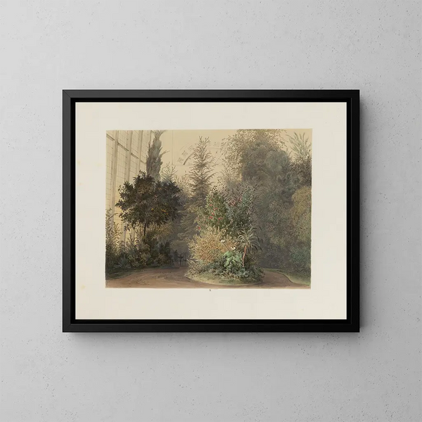 El jardín de invierno en la Hofburg imperial y real de Viena Pl10 - Franz Antoine — cuadro enmarcado en la pared