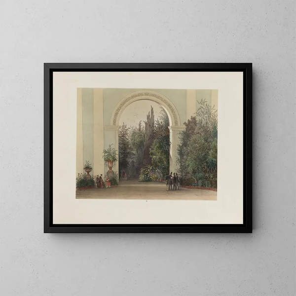 El jardín de invierno en la Hofburg imperial y real de Viena Pl11 - Franz Antoine — cuadro enmarcado en la pared
