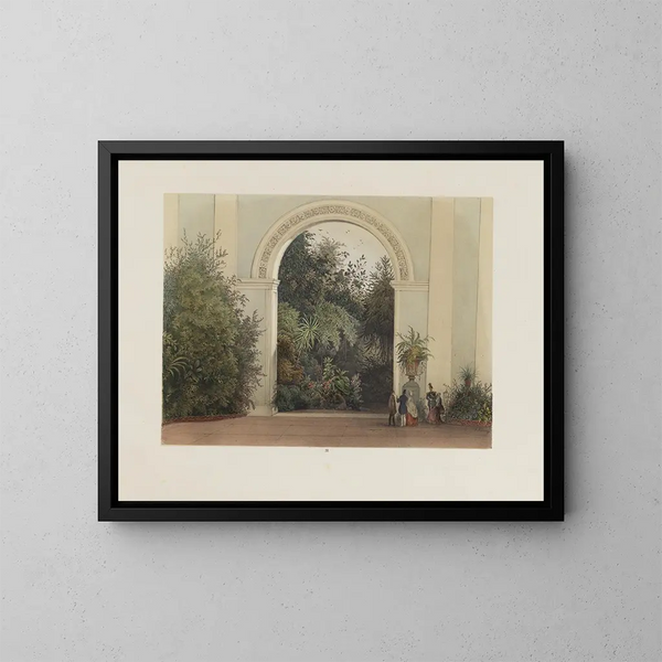 El jardín de invierno en la Hofburg imperial y real de Viena Pl12 - Franz Antoine — cuadro enmarcado en la pared