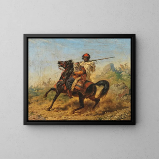 El caballero negro - Franz Anton Stragschwandtner — cuadro enmarcado en la pared