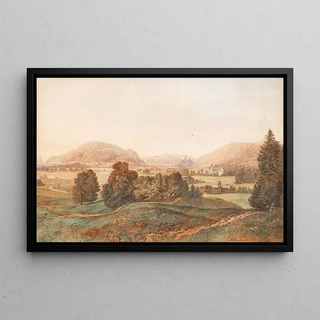 Franz Barbarini - A landscape with church and Aigen castle seen from south east.webp
