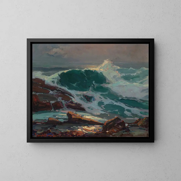 The Wave - Franz Bischoff — framed artwork on a wall