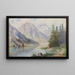 Lago de montaña - Franz Demel — cuadro enmarcado en la pared