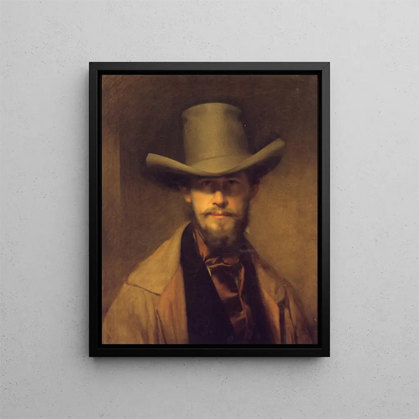 Autorretrato - Franz Eybl — cuadro enmarcado en la pared