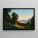 View of Salzburg from Bergheim near Plain - Franz Hinterholzer — framed artwork on a wall
