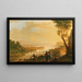 River landscape at sunset - Franz Hochecker — framed artwork on a wall