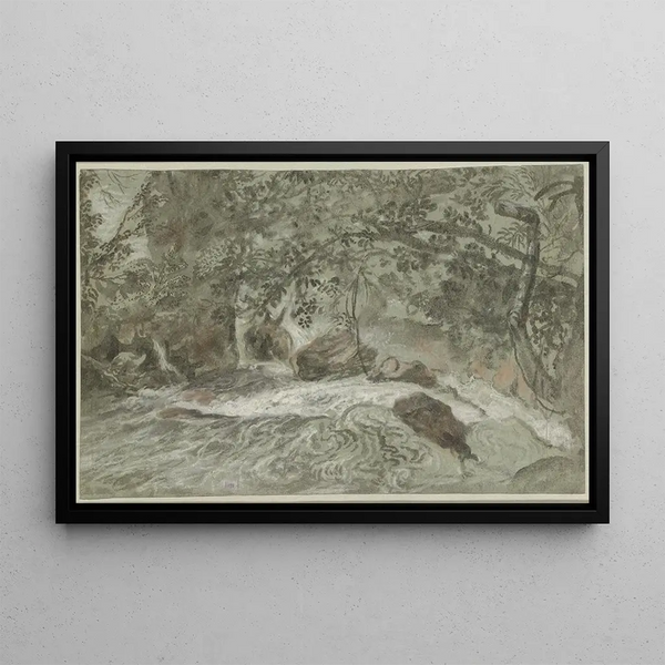Franz Joachim Beich - Rapids with Overhanging Branches verso.webp