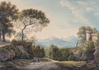 Franz Kaisermann - View from Tivoli across the Tiber Valley at Sunset.webp