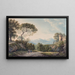 View of Tivoli through the Tiber Valley at Sunset - Franz Kaisermann — framed artwork on a wall