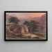viaje en un paisaje montañoso al atardecer - Franz Kobell — cuadro enmarcado en la pared