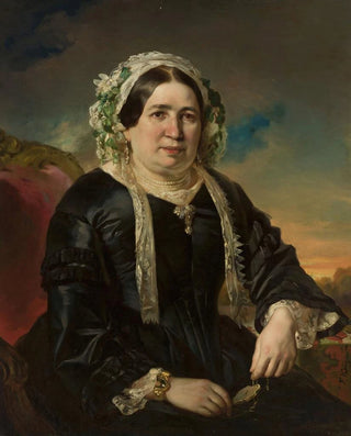 Franz Krger - Portrait of a woman in a cap.webp