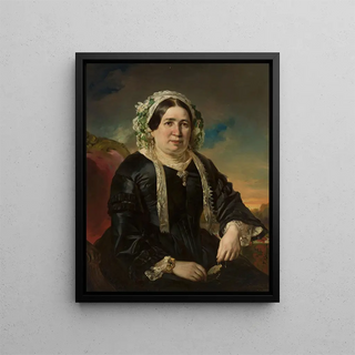 Franz Krger - Portrait of a woman in a cap.webp