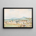 Salzbourg View, Salzach river in the foreground with the old Saint-Jean hospital, Saint-Jean church, and Mlleggertor - Franz Kulstrunk — framed artwork on a wall