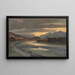 Evening Atmosphere in Salzburg from the Salzach bank near Bergheim - Franz Kulstrunk — framed artwork on a wall