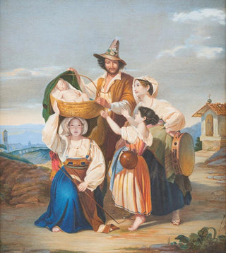 Franz Ludwig Catel - Familiy Of Sheperds On A Hill.webp