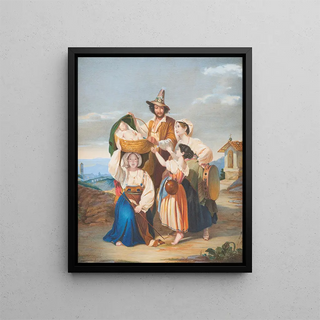 Franz Ludwig Catel - Familiy Of Sheperds On A Hill.webp
