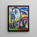 Blue Horse Painting I - Franz Marc — framed artwork on a wall