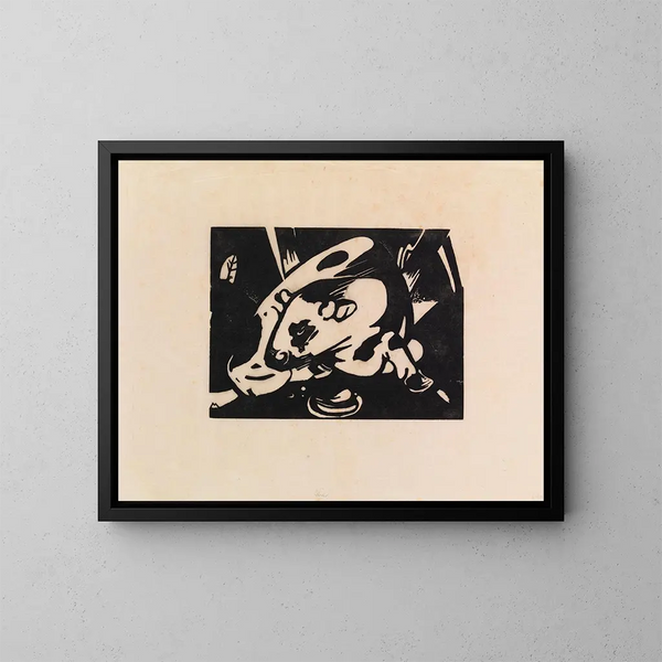 Toro - Franz Marc — cuadro enmarcado en la pared