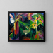 ciervo en el jardín del monasterio - Franz Marc — cuadro enmarcado en la pared