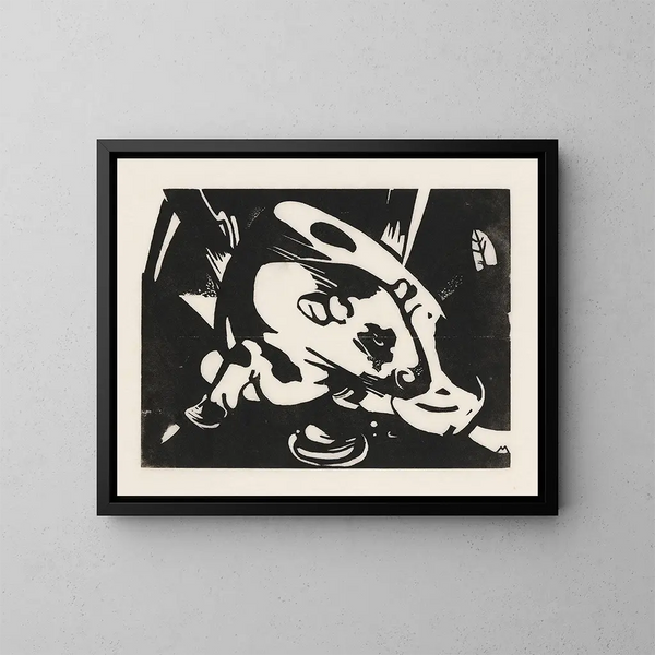 El Toro - Franz Marc — cuadro enmarcado en la pared