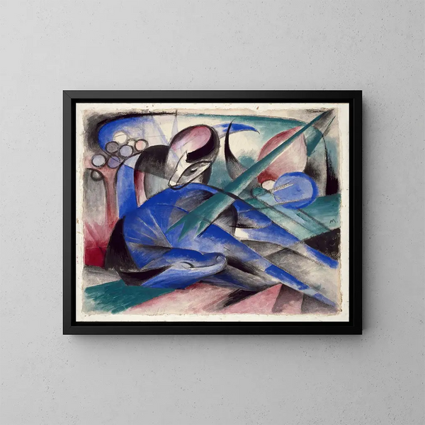 Horse Dreamer - Franz Marc — framed artwork on a wall