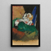 Green and White Horse - Franz Marc — framed artwork on a wall