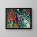 Bajo la lluvia - Franz Marc — cuadro enmarcado en la pared