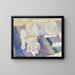 Perro acostado, retrato de perro - Franz Marc — cuadro enmarcado en la pared