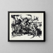 Caza al león - Franz Marc — cuadro enmarcado en la pared