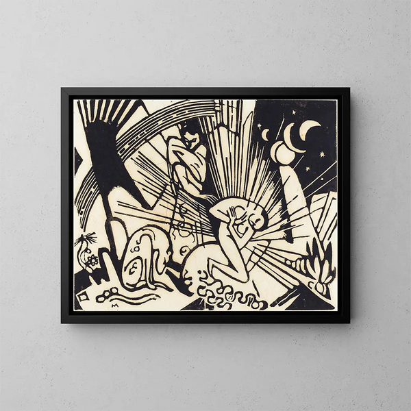 Reconciliación - Franz Marc — cuadro enmarcado en la pared