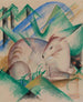 ciervo rojo - Franz Marc — vista de la obra
