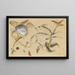 Deer leaping among flowers - Franz Marc — framed artwork on a wall