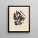 Three Animals - Franz Marc — framed artwork on a wall