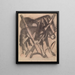 Two Donkeys - Franz Marc — framed artwork on a wall