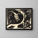 Two Mythical Animals - Franz Marc — framed artwork on a wall