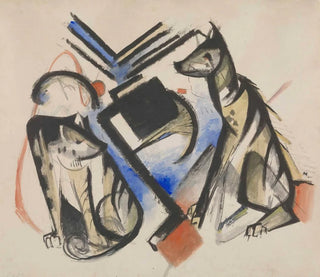 Two Wolves - Franz Marc — artwork view