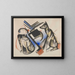 Two Wolves - Franz Marc — framed artwork on a wall