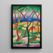 Belettes en juego - Franz Marc — cuadro enmarcado en la pared