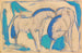 Two Horses Blue-Green - Franz Marc — artwork view
