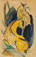 Dos animales amarillos - Franz Marc — vista de la obra