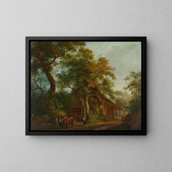 Paysans à la fenaison - Franz Niklaus König — cuadro enmarcado en la pared