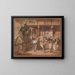 Family of peasants with animals - Franz Niklaus König — framed artwork on a wall