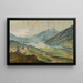 Mountain landscape painting with lake - Franz Niklaus König — framed artwork on a wall